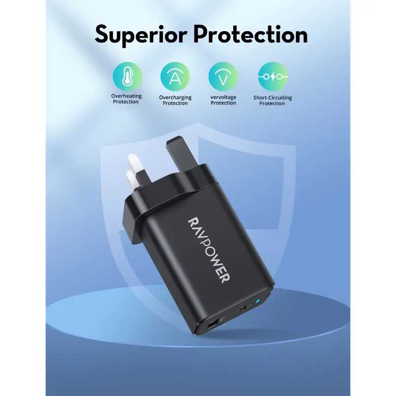 RAVPower RP-PC171 PD 45W2-Port Wall Charger