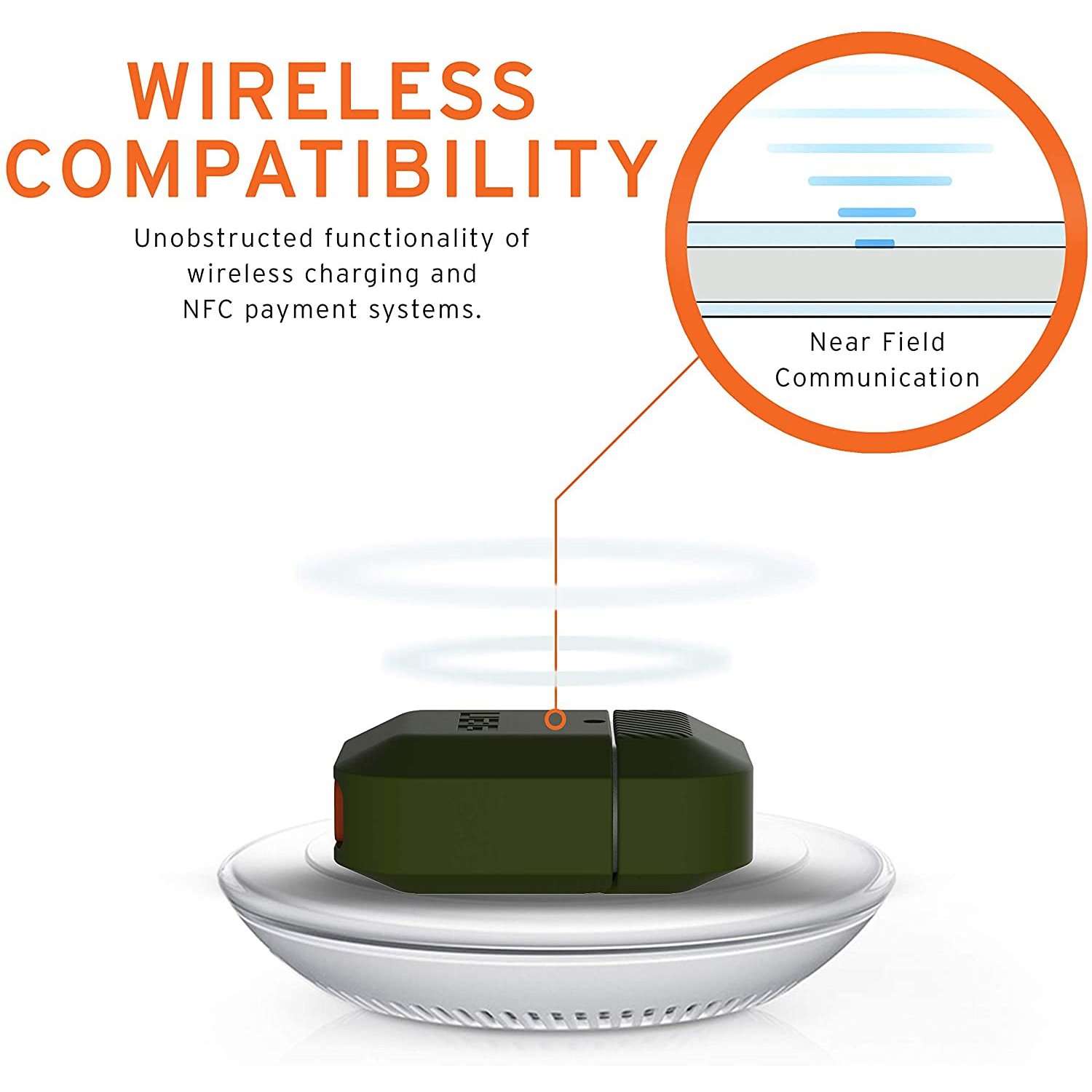 UAG Apple AirPods Silicone Case - Olive Drab/Orange