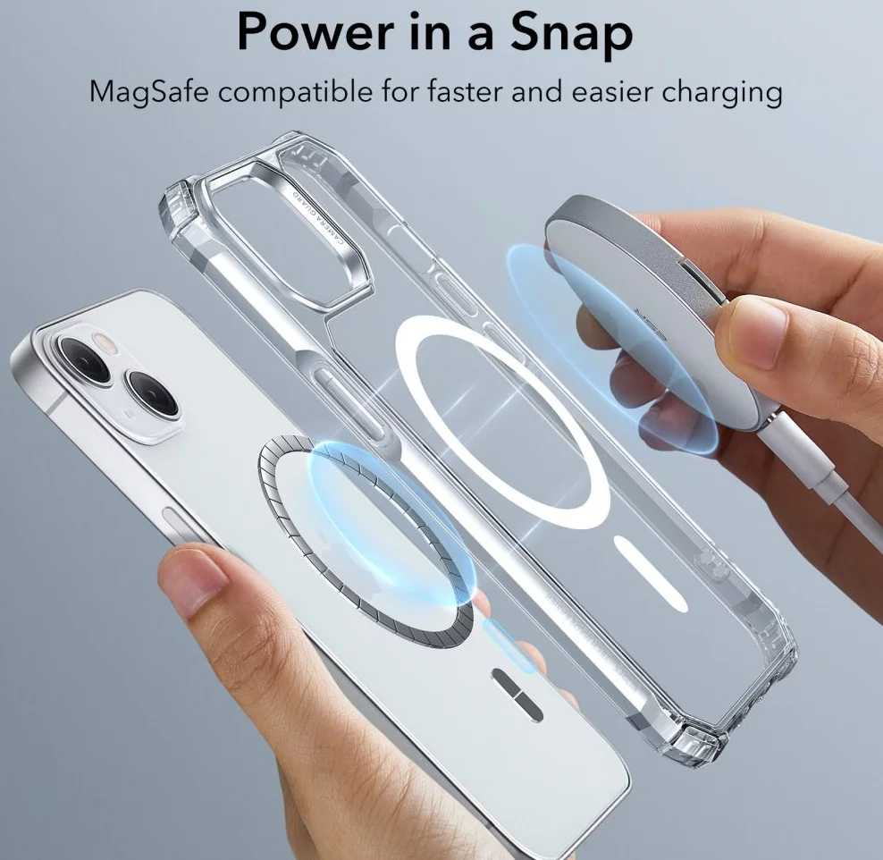 ESR iPhone 14 Plus Air Armor with HaloLock Ring Clear MagSafe Case