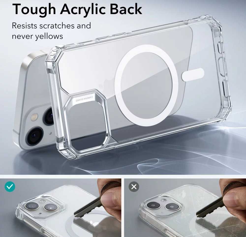 ESR iPhone 14 Plus Air Armor with HaloLock Ring Clear MagSafe Case
