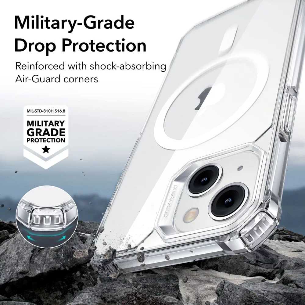 ESR iPhone 14 Plus Air Armor with HaloLock Ring Clear MagSafe Case