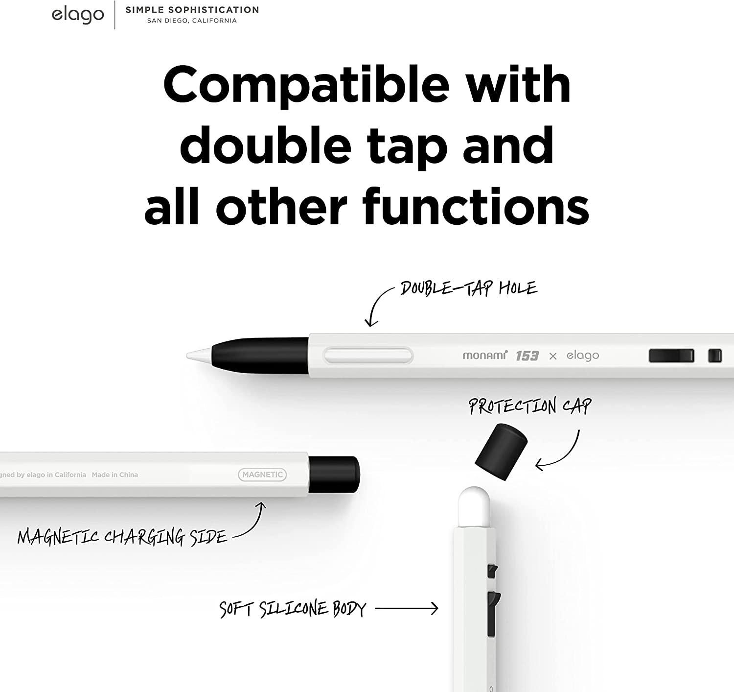 Elago Apple Pencil Monami Case - White