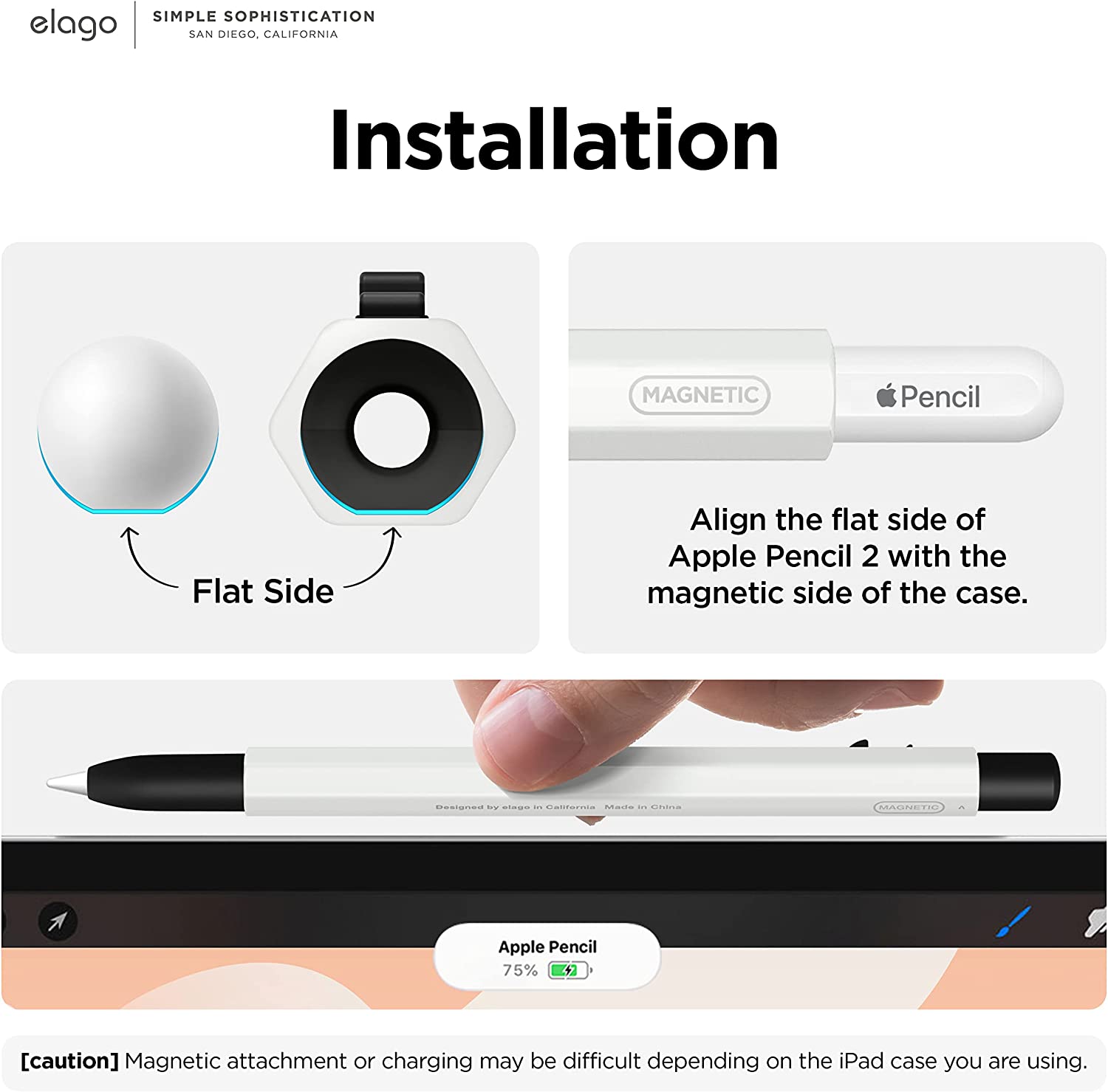 Elago Apple Pencil Monami Case - White