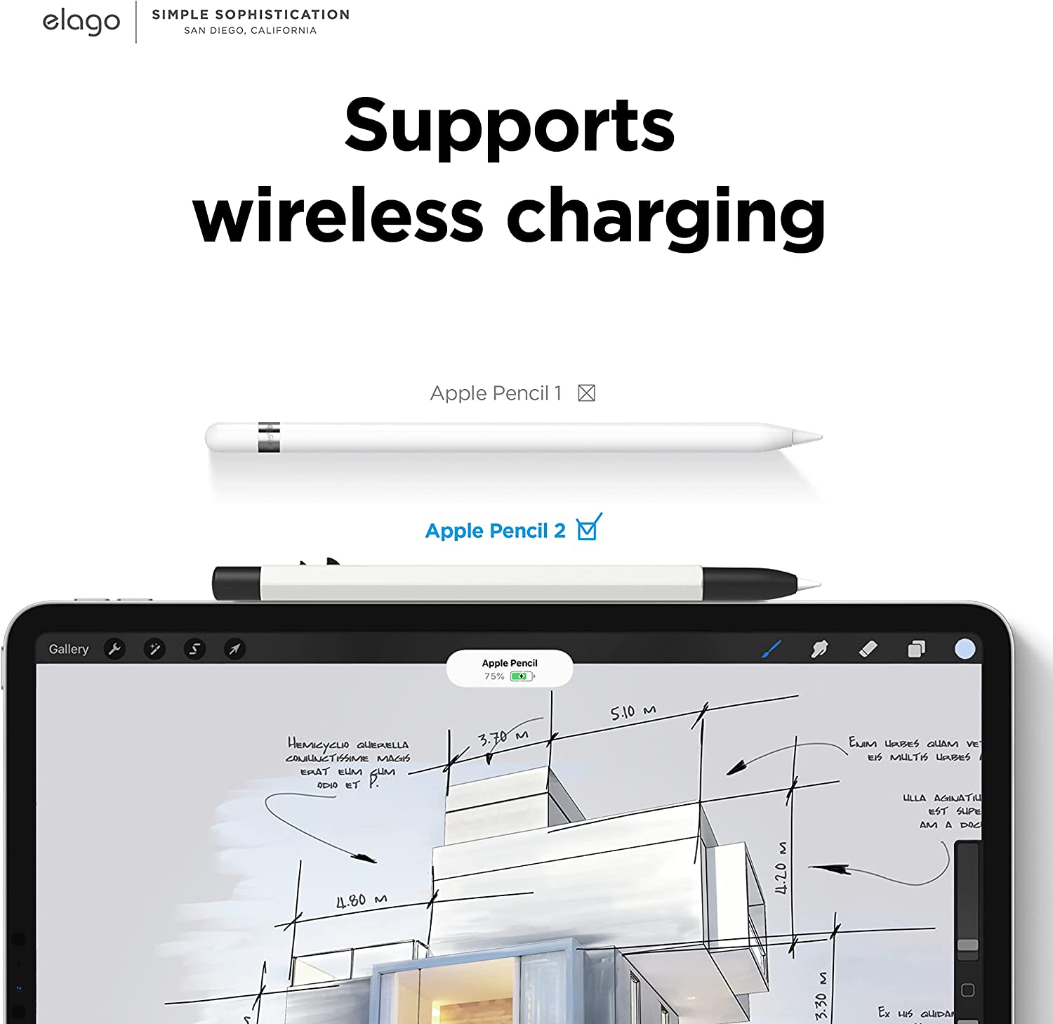 Elago Apple Pencil Monami Case - White