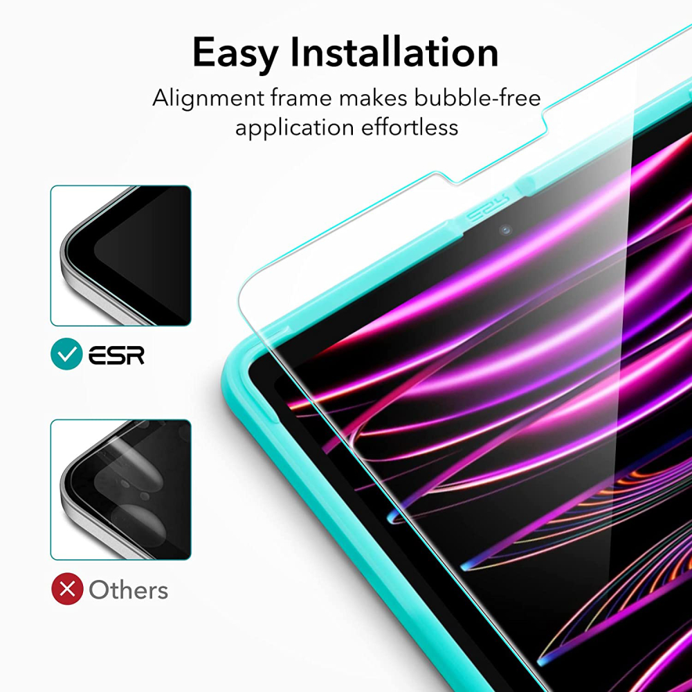 ESR iPad Pro 12.9 Gen 6/5/4/3 (2018-2022) Premium Tempered Glass Screen Protector