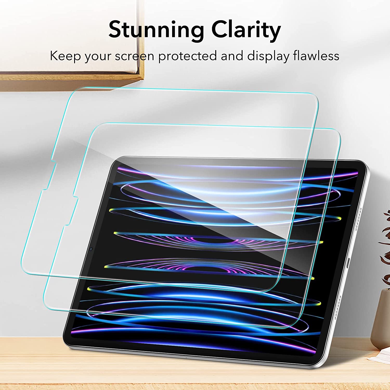 ESR iPad Air 5 2022/Air 4 2020 & iPad Pro 11 2021/2020/2018 Tempered Glass Screen Protector