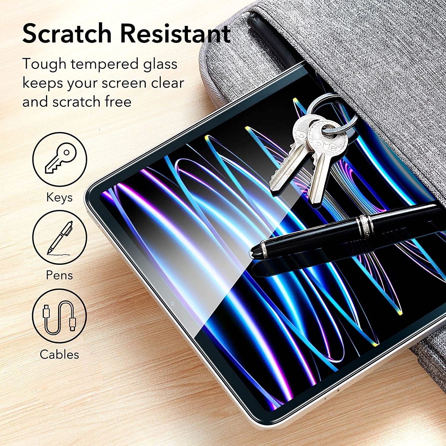 ESR iPad Air 5 2022/Air 4 2020 & iPad Pro 11 2021/2020/2018 Tempered Glass Screen Protector
