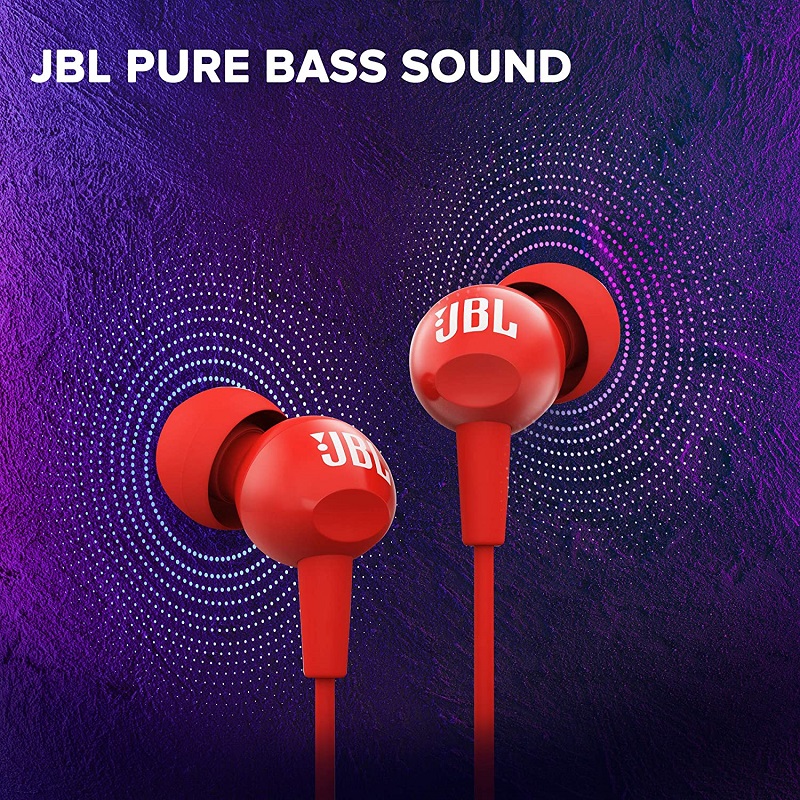 JBL C100SI Wired In-Ear Headphones - Red