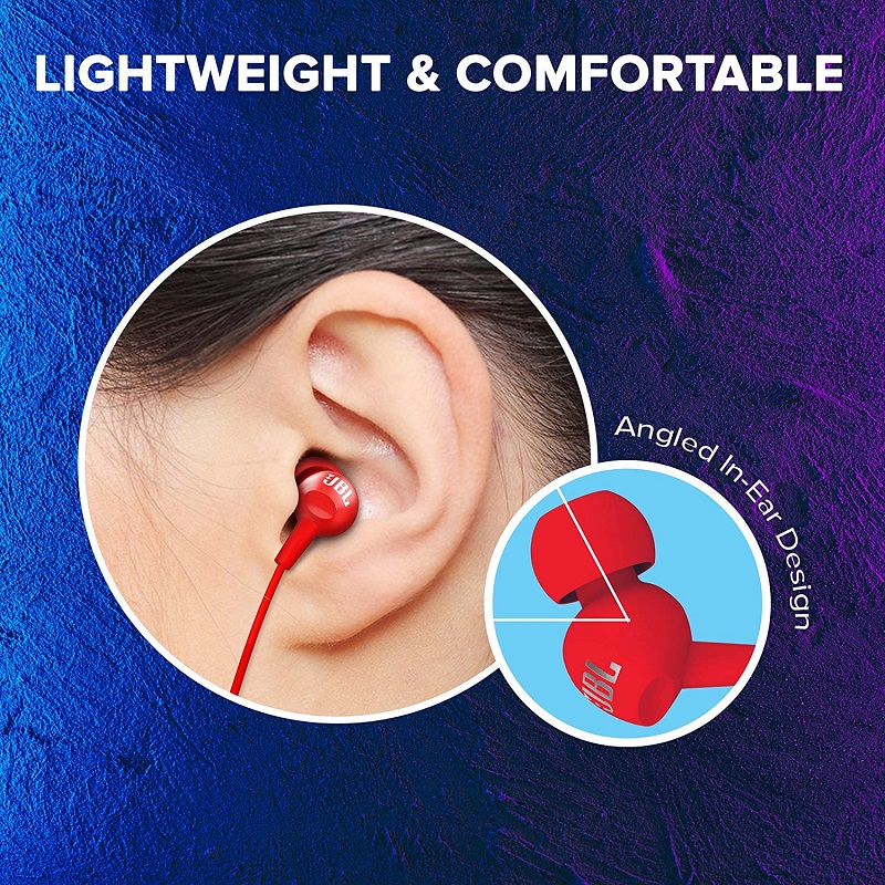 JBL C100SI Wired In-Ear Headphones - Red