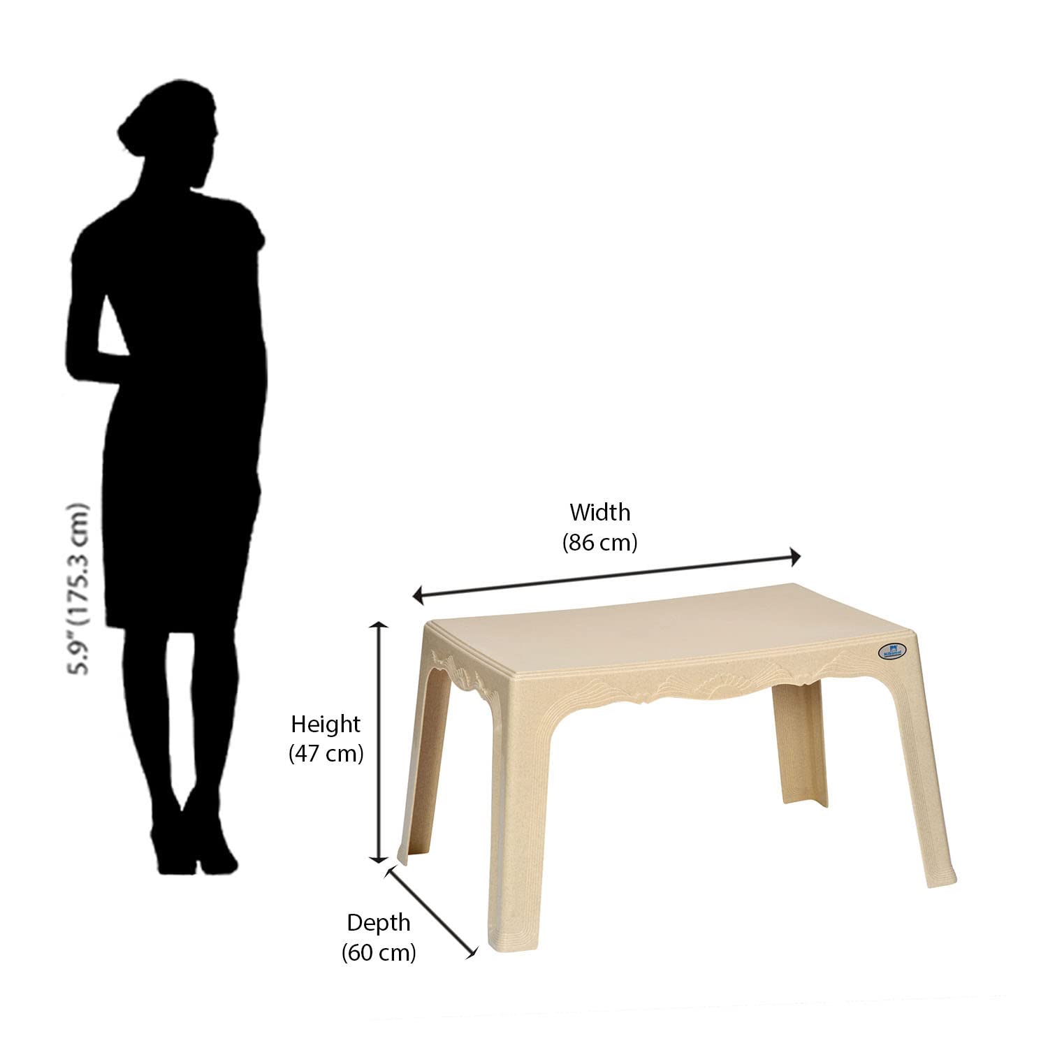 Nilkamal MAGNUM Contemporary Center Coffee Table/Tea Table/Teapoy for Home/Living room/Office & Outdoor