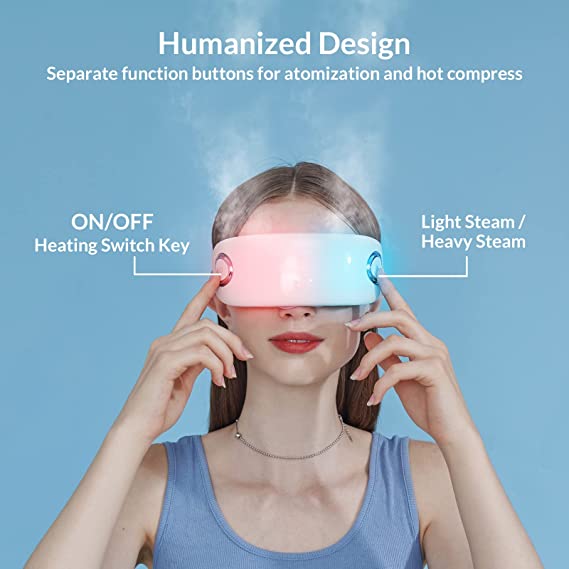 MORY Eye Massager with Heat and Cooling Steam, Eyes Relief, Warm Relax Rechargeable