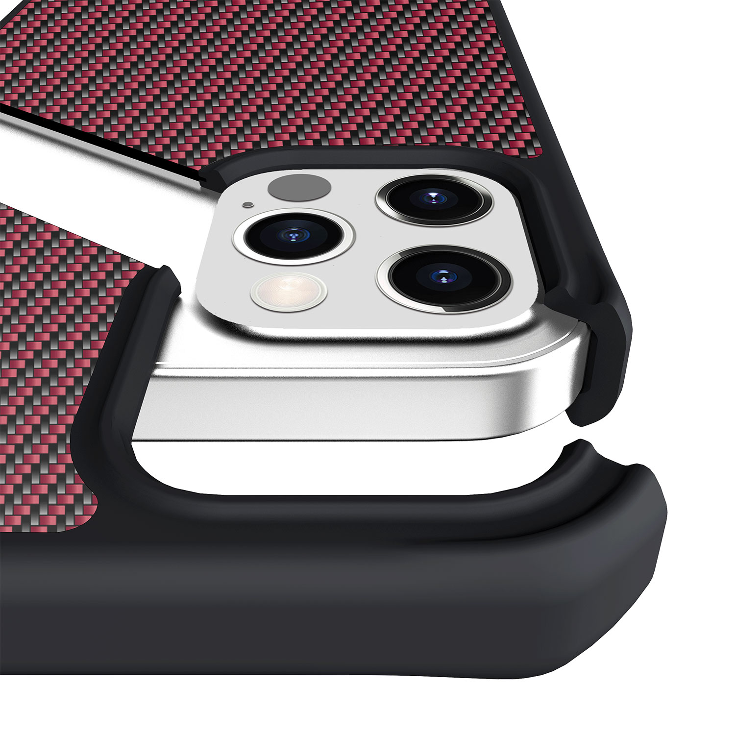 ITSKINS Carbon Case - Apple iPhone 12 & 12 Pro / Red Carbon