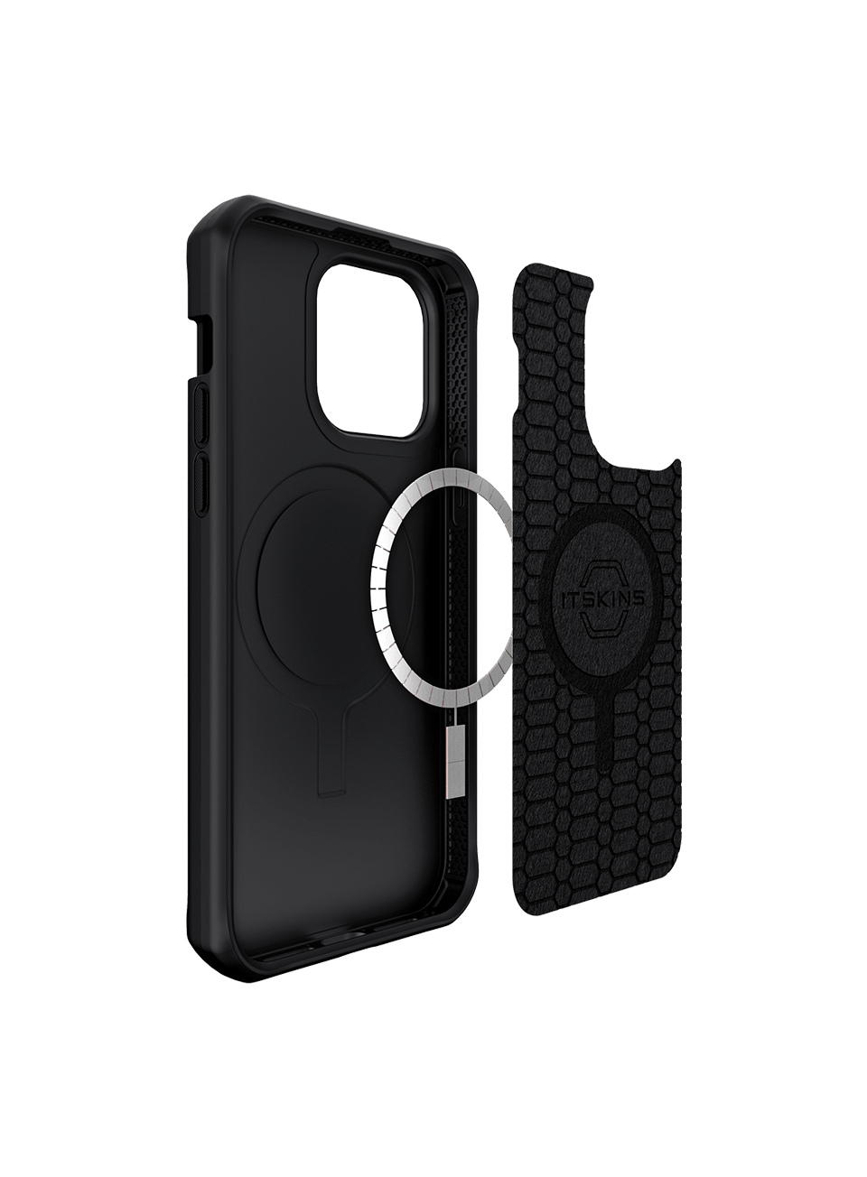 ITSKINS Ballistic Carbon Case Compatible With Magsafe For Iphone 14 Pro Max ( 6.7) - Black
