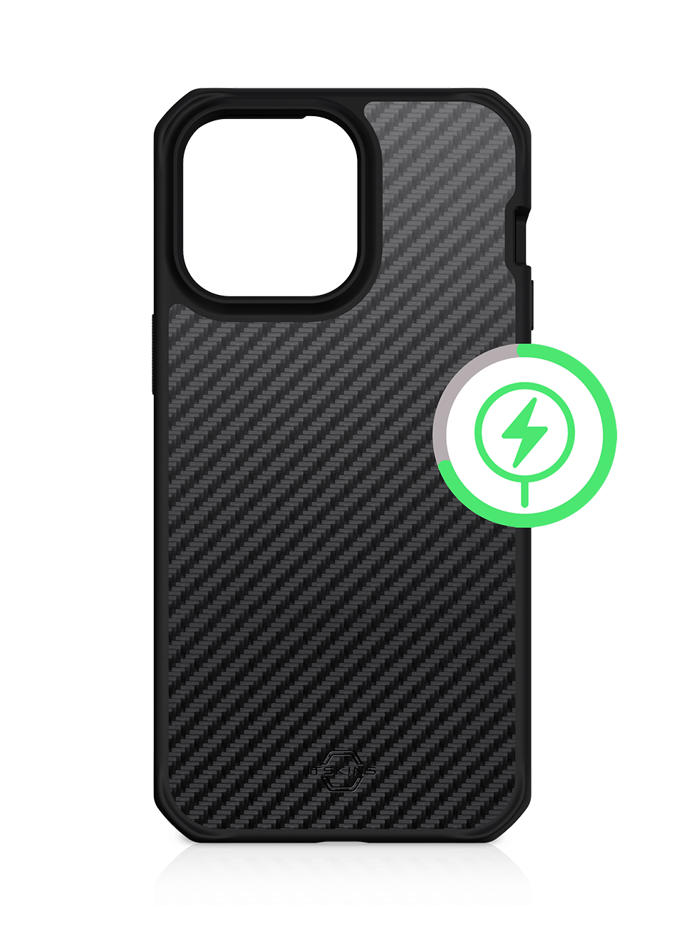 ITSKINS Ballistic Carbon Case Compatible With Magsafe For Iphone 14 Pro Max ( 6.7) - Black