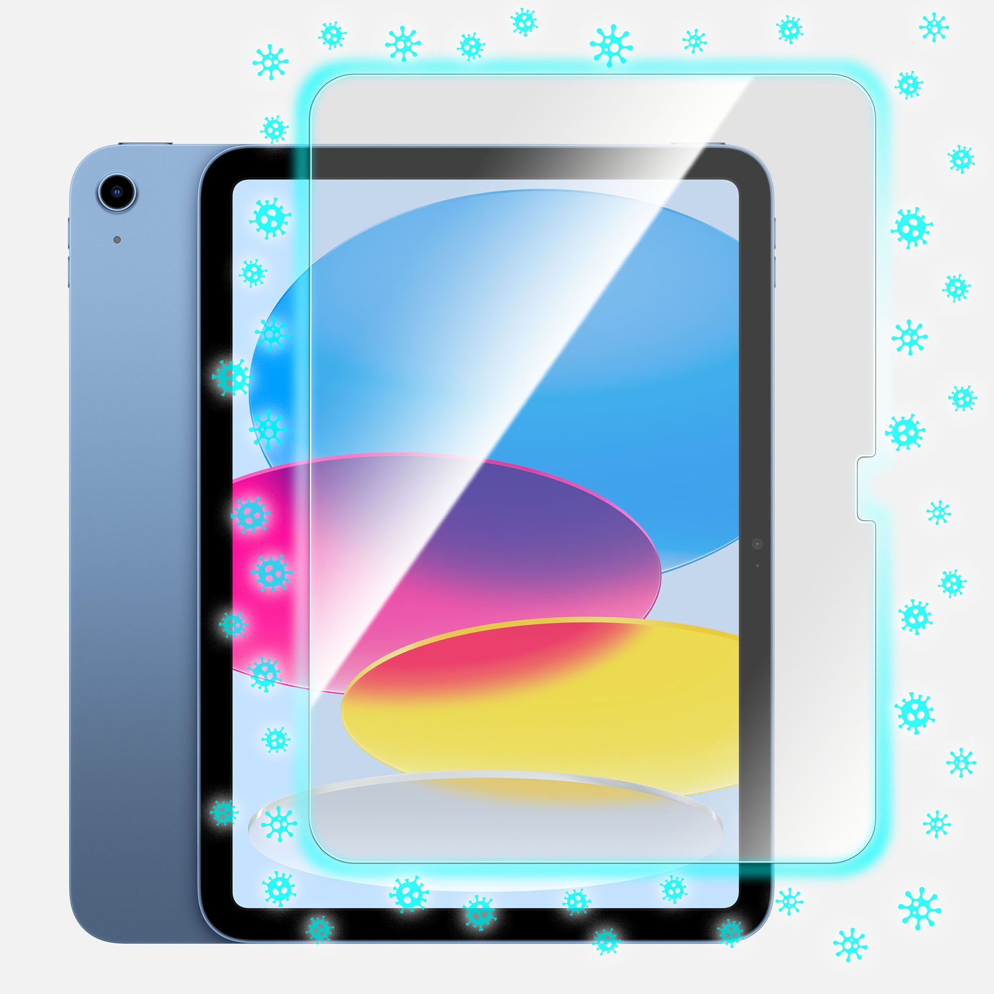 Torrii Bodyglass Anti Bectorial Glass Screen Protector For iPad 10.9" (10th Gen. Year 2022) &ndash; Clear