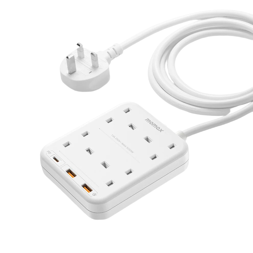 Momax ONEPLUG PD20W 2A1C 4-Position Extension Board US3 - White