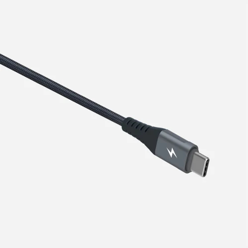 Momax Elite Link USB A to USB-C 5A Triple Braided Cable Support Quick Charge (1.2M) DTA10 -Dark Grey