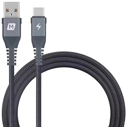 Momax Elite Link USB A to USB-C 5A Triple Braided Cable Support Quick Charge (1.2M) DTA10 -Dark Grey