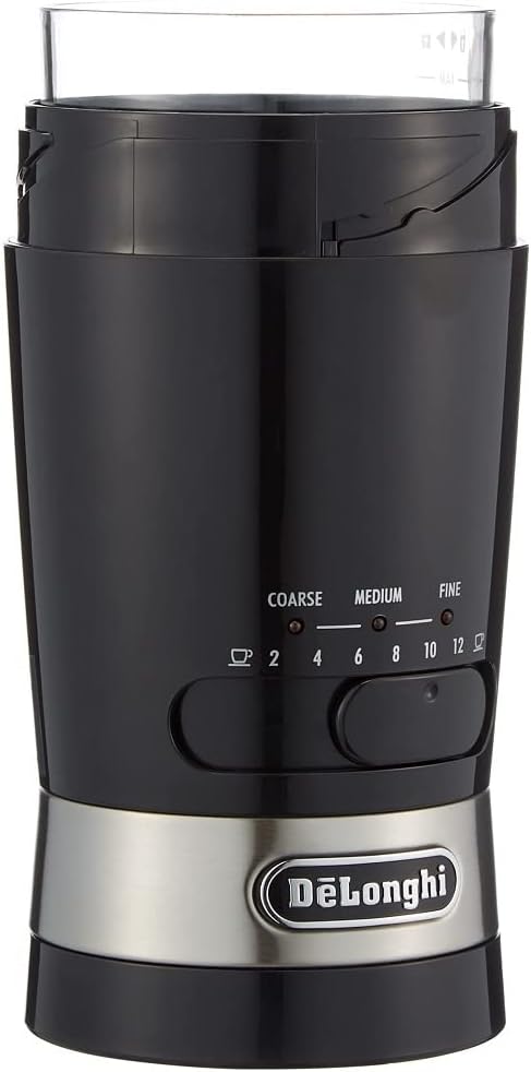De'Longhi KG210 Electric Coffee Grinder, Stainless Steel, Black
