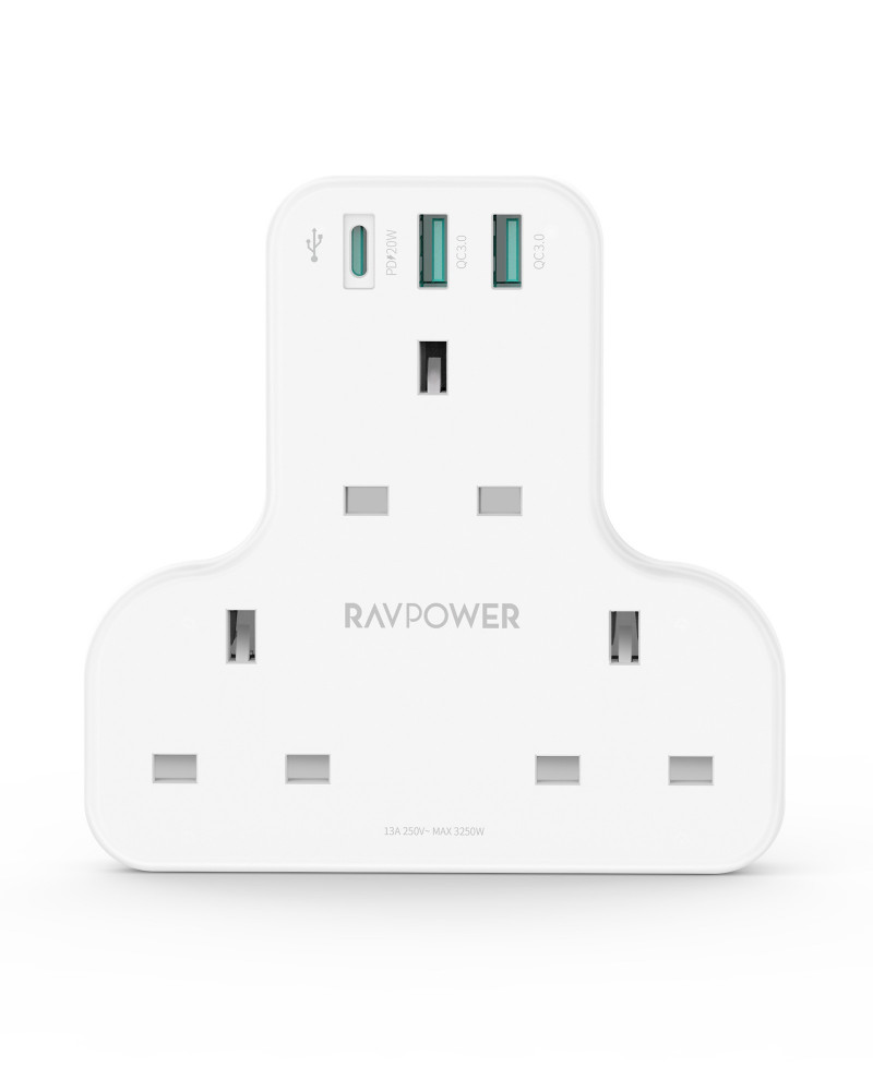 Ravpower Pioneer Wall Charger Triple Power With PD Technology, 20W