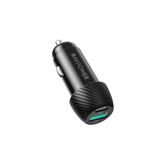 RAVPower PD Pioneer 49W 2 Port Car Charger - Black