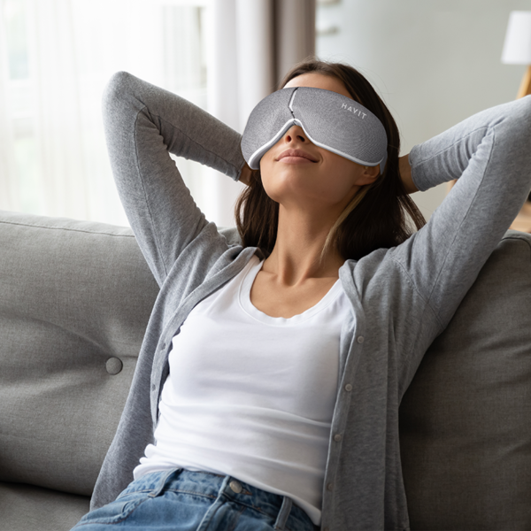 Havit EM1601 Eye Massager with Foldable Rechargeable Air Compression Heat Therapy