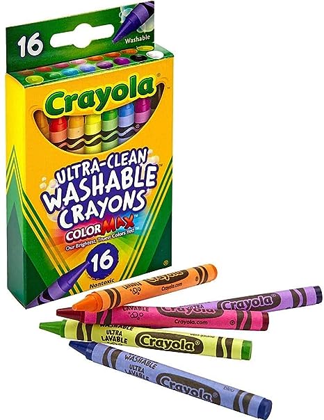 Crayola Act Book Ultra-clean Washable Crayons, 16 Colors
