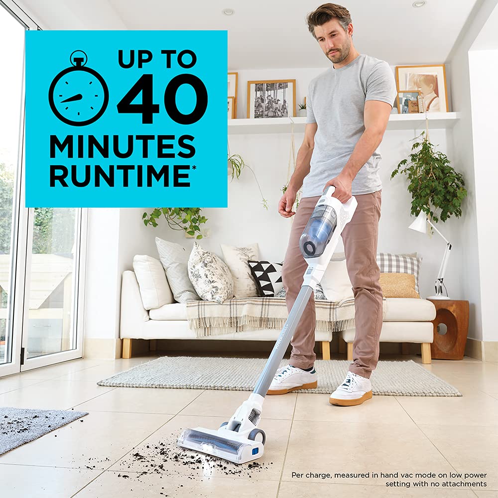 Black & Decker 2 In 1 Stick Vacuum Cleaner - Grey