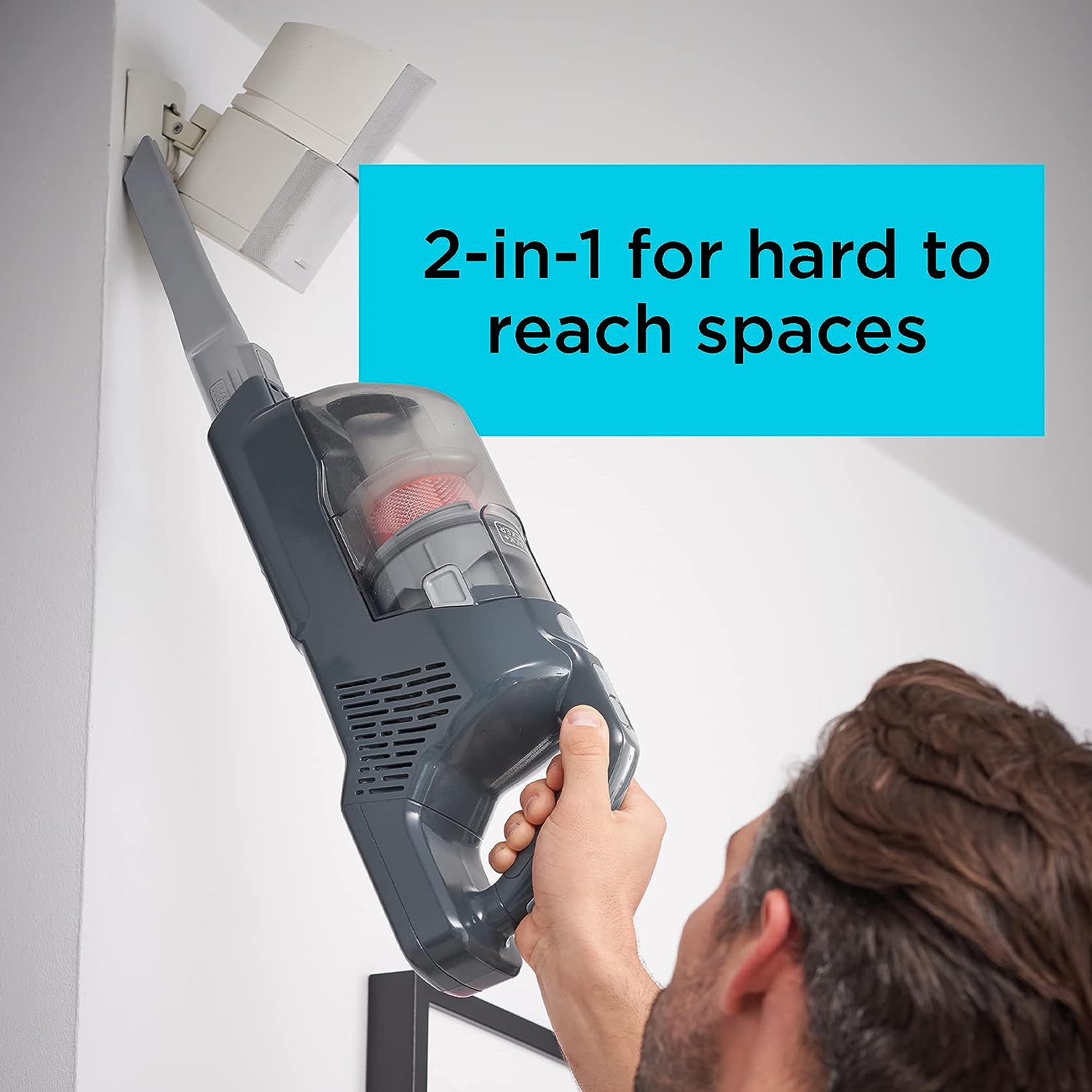 Black & Decker Power Series + Cordless Stick Vacuum Cleaner - Grey