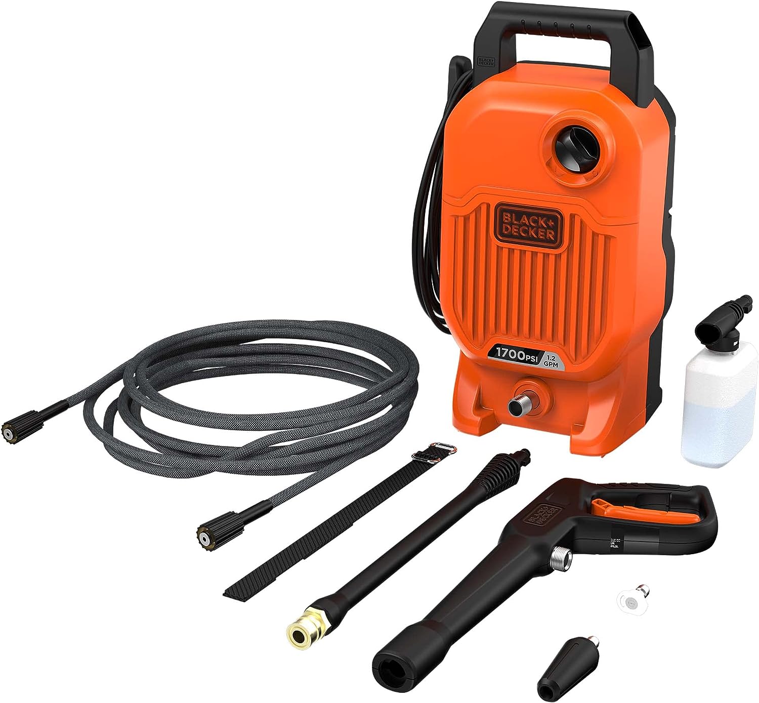 Black & Decker 1700 PSI 1.2 GPM Cold Water Electric Pressure Washer - Orange/Black