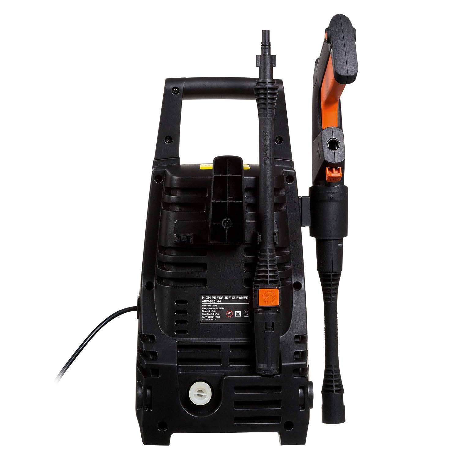 Black & Decker 1400Watt Pressure Washer 105 Bar - Orange & Black