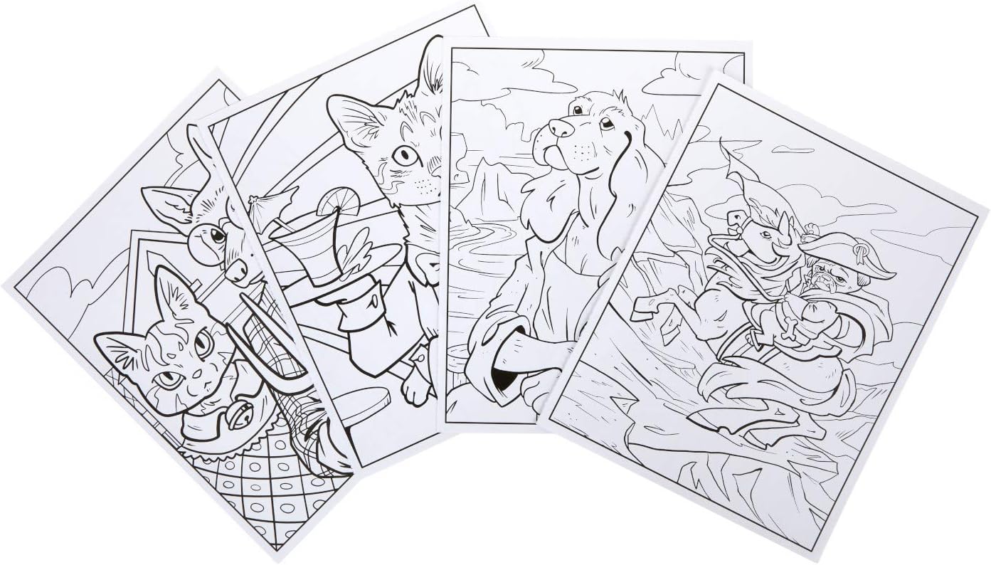 Crayola Animal Coloring Book, Well Dressed Pets, Teen & Adult Coloring, 40 Pages