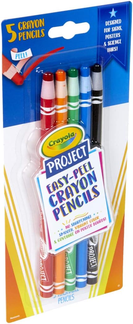 Crayola Project 5 Ct. Easy Peel Crayon Pencils