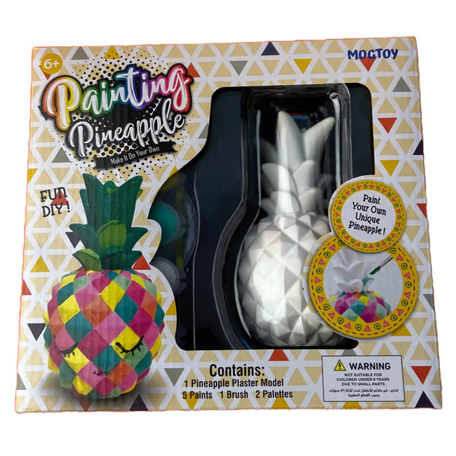 Sew Star Painting Plaster Kit Pineapple for 6 Years and Above