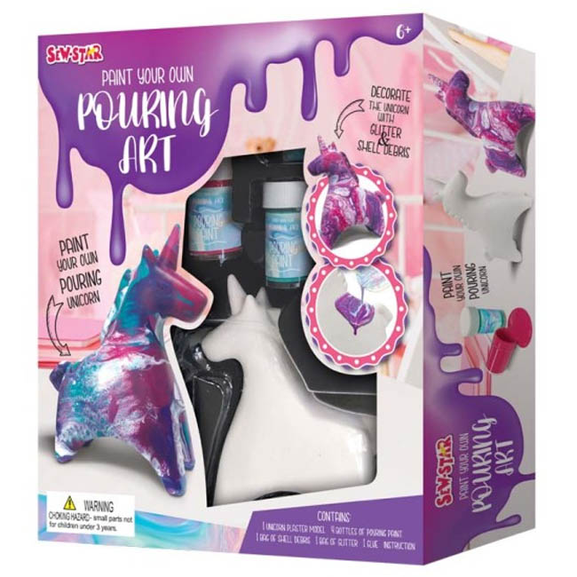 Sew Star Paint Your Own Pouring Art Unicorn for 6 Years and Above