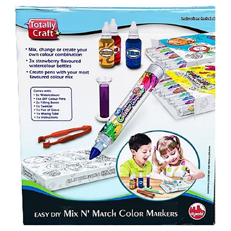City World Totally Craft Easy Mix N' Match Colour Markers Diy Crafts Kit