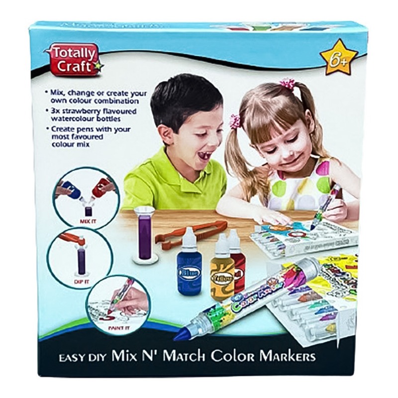 City World Totally Craft Easy Mix N' Match Colour Markers Diy Crafts Kit