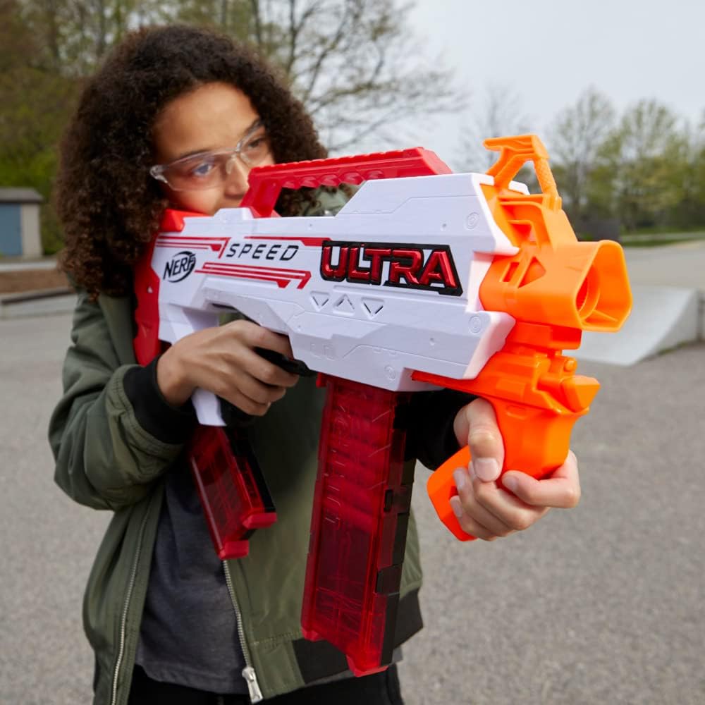 Nerf Ultra Speed Fully Motorised Blaster, 24 NERF Accustrike Ultra Darts, Compatible Only With Nerf Ultra Darts