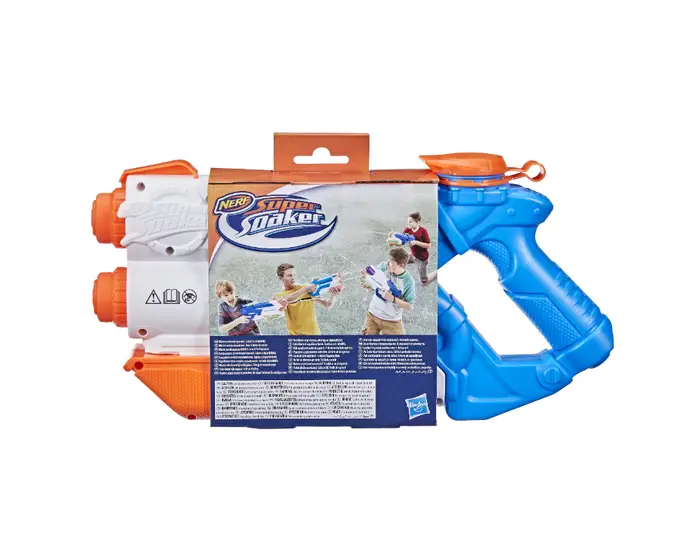 Nerf Super Soaker Twin Tide Blasts 2 Streams at Once for Kids