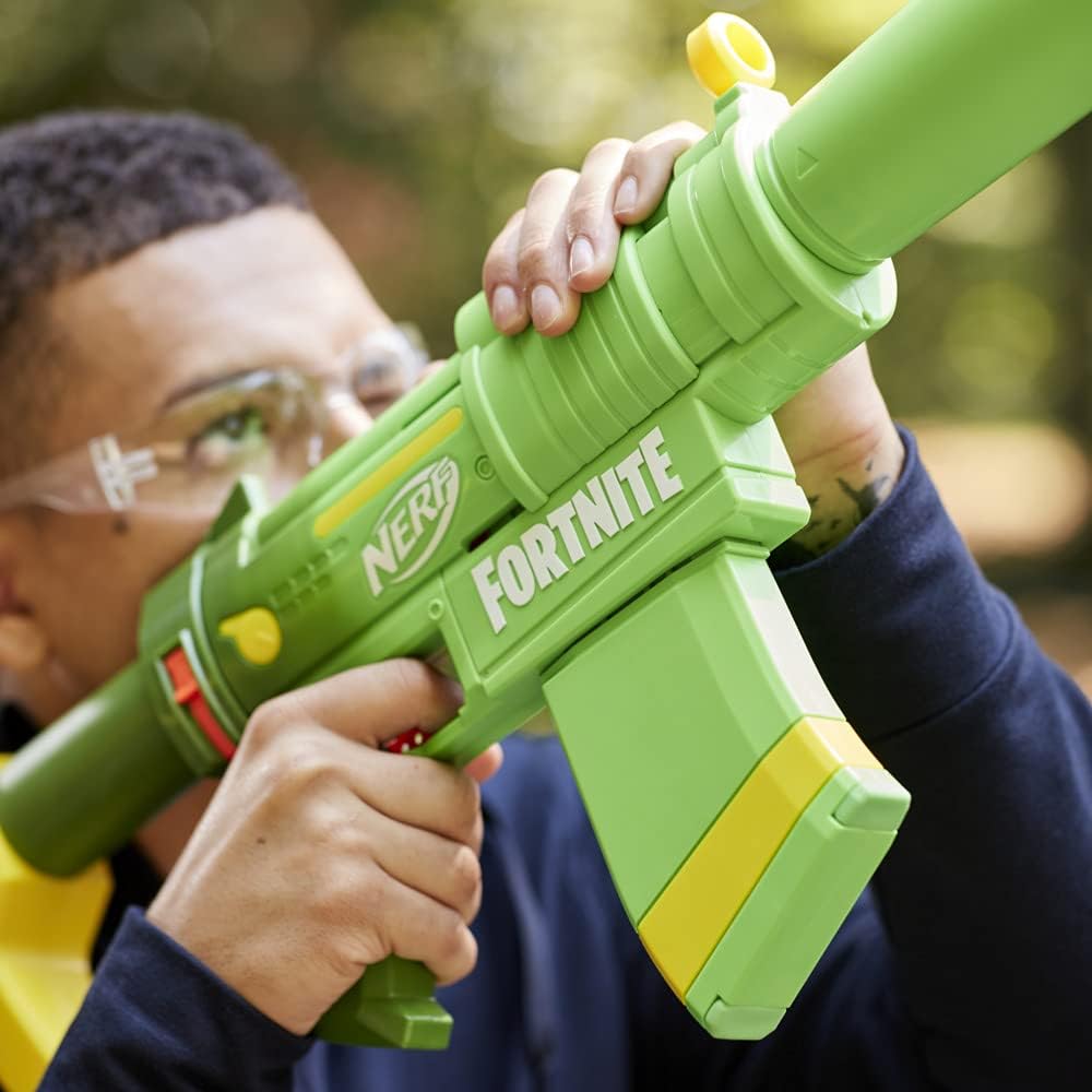 Nerf Fortnite Smg-zesty Blaster Removable Shaft, Barrel and 10dart Clip, 10 Elite Darts
