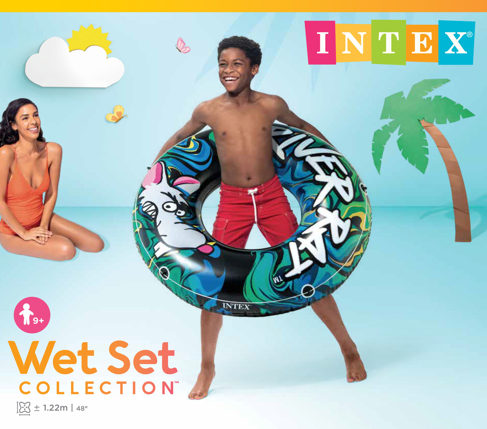 Intex River Rat Infaltable Tube Raft for Swimming Pool