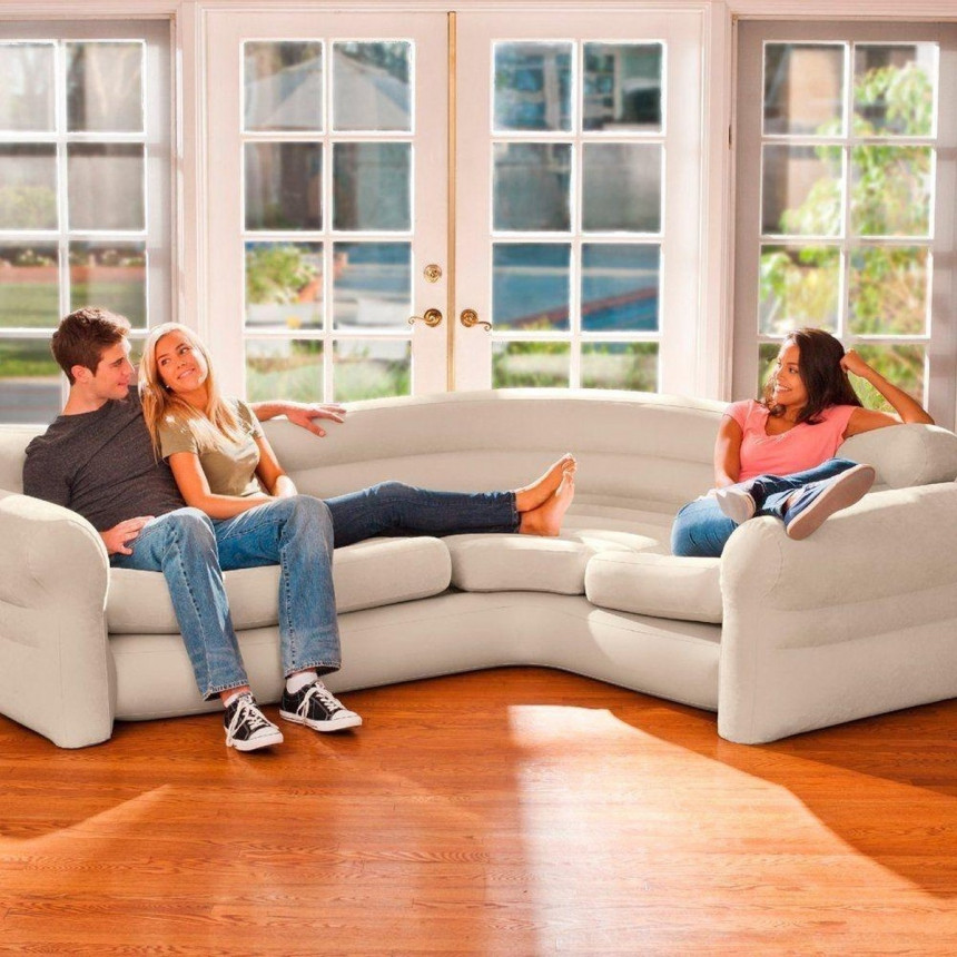 Intex Inflatable Corner Sofa for Indoor Use With Armrests