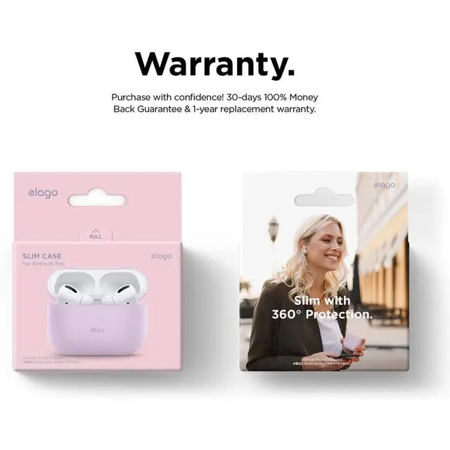 Elago Basic Slim Case for Apple AirPods Pro - Lavender