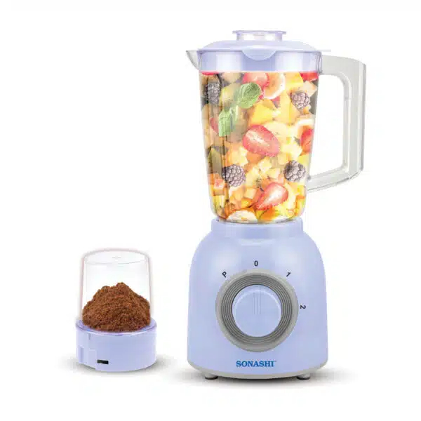 Sonashi 2 in 1 Powerful Blender SB-161N - Light Blue & Transparent