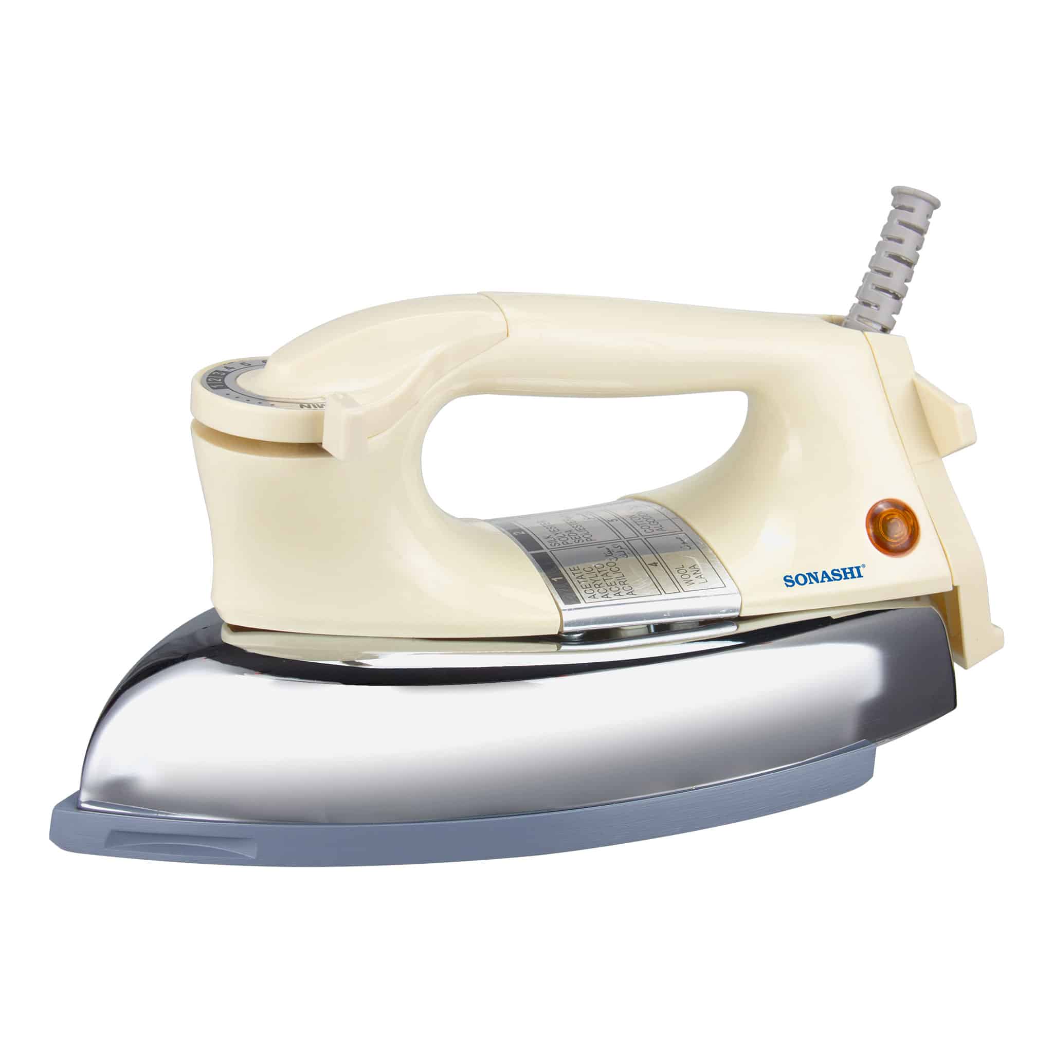Sonashi Heavy Iron Golden Non-Stick Soleplate White & Blue - SHI-6012