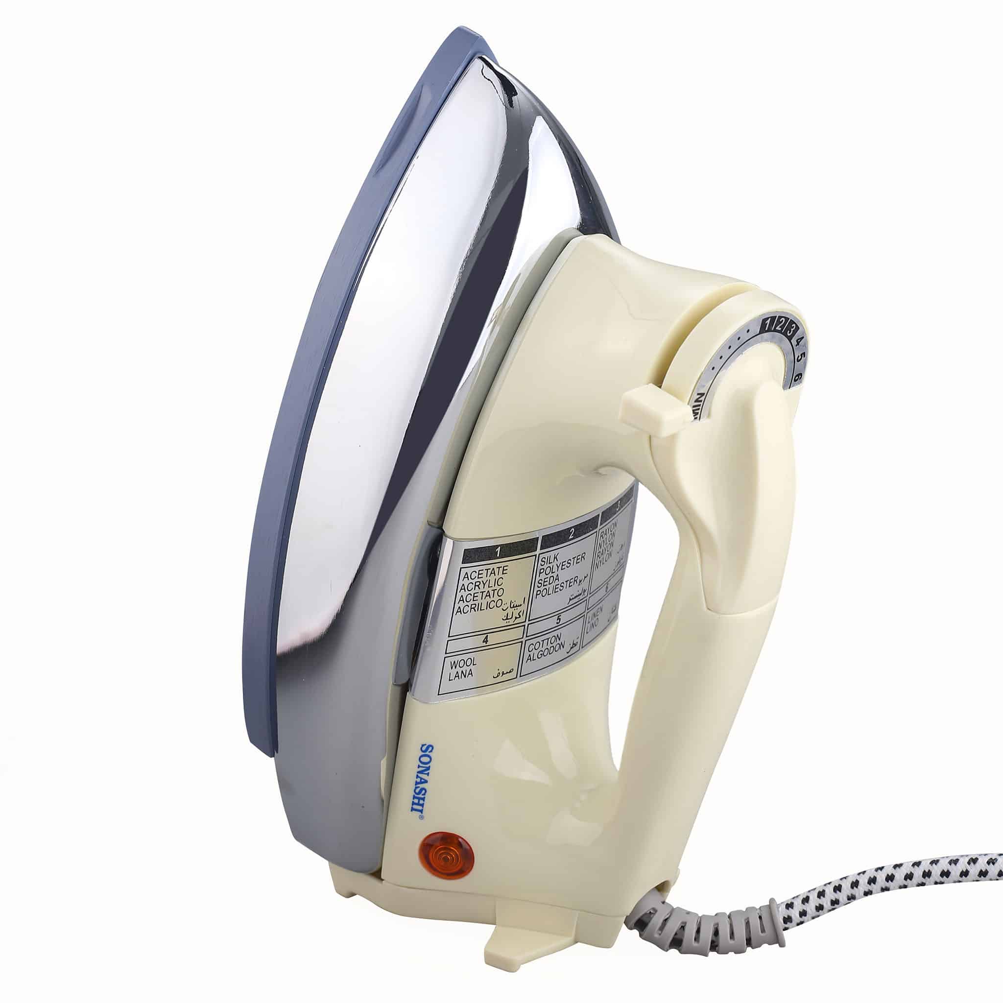 Sonashi Heavy Iron Golden Non-Stick Soleplate White & Blue - SHI-6012