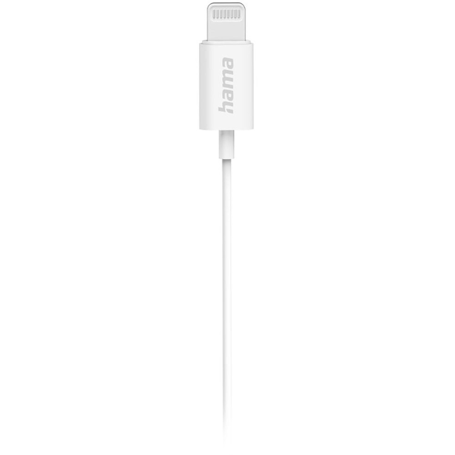 Hama Glow Earphones With Lightning Cable, Microphone - White