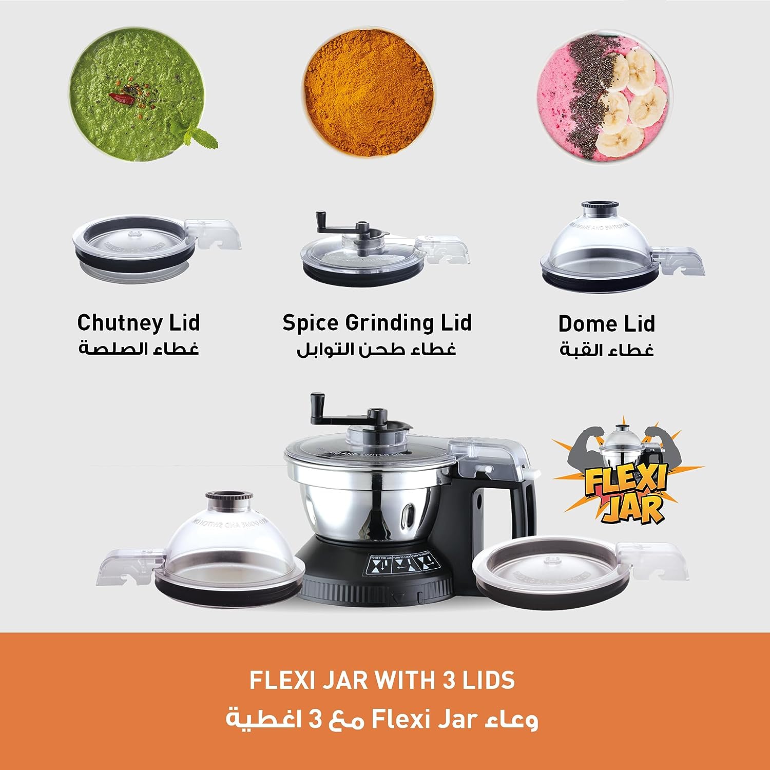 Panasonic 2000w 4 Jar Mixer Grinder With Extra Wide Blades