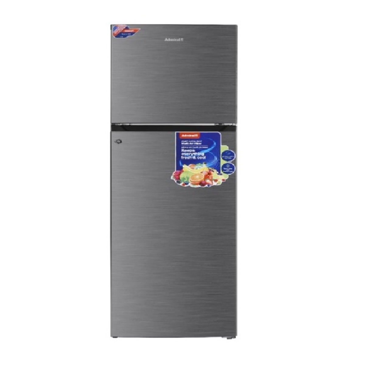 Admiral Top Mount Double Door Refrigerator, 430 Litres, 15.3Cft - Inox