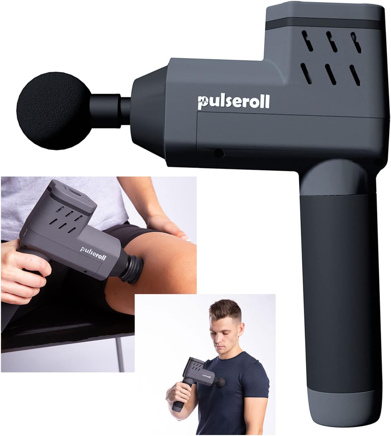 Pulseroll Pro Massage Gun - Dark Grey